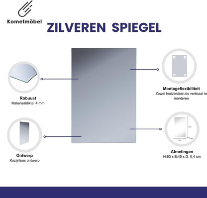 wastafel met onderkast 40 cm voorgemonteerd klein (Zwart, Met spiegel)