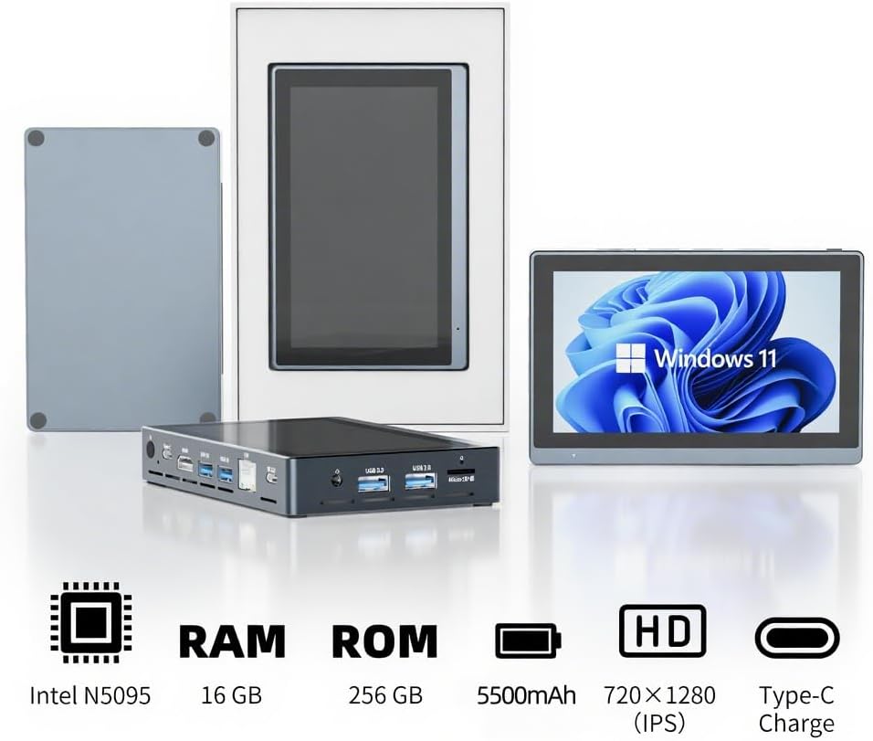 Mini PC – Mini Computer – Micro PC – Compact PC – Desktop PC – Intel Celeron N5095 Quad Core – Windows 11 Pro – 16GB RAM – 256GB eMMC – Ventilator Koeling – 4K Triple Display Ondersteuning