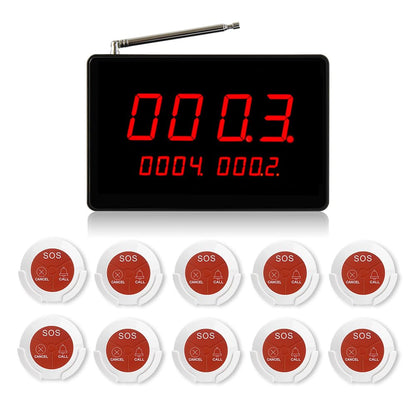 Rest Home Call Systems, Call Button for Nurses, Emergency Bell for Seniors, Nurses, Bed Bell, with 10 Keys for Call - QUORE