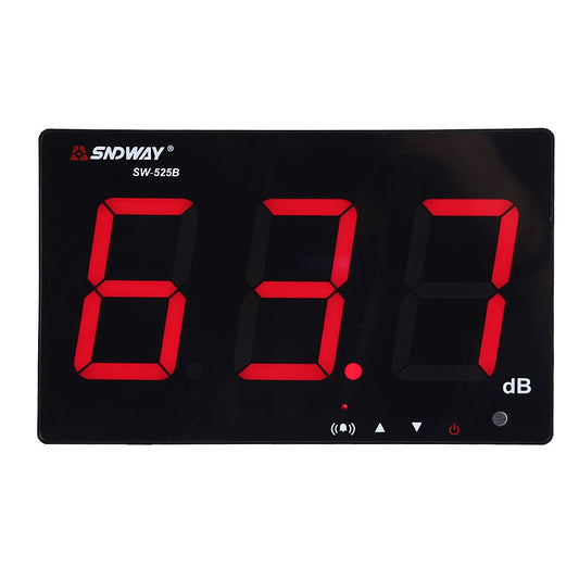 Geluidsniveaumeter, LCD-decibelmeter, ruismeting, 30 tot 130 dB, USB-wandopknoping, met datalogger en alarm, voor binnen- en buiten gebruik