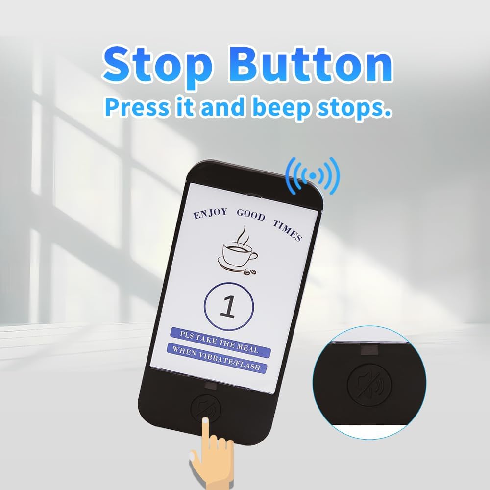 KZH Pager Systeem, Oproepsysteem Restaurant, 20 Pagers, 7 Oproepmodi, Gemakkelijk te Gebruiken, Waterdicht Aanraaktoetsenbord, Semafoonsysteem voor Bar, Ziekenhuis, Hotel
