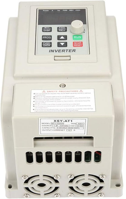 Jadeshay 220 VAC Frequentieomvormer 1 Fasig Ingang 3-fasige Uitgang Frequentieregelaar VFD-snelheidsregelaar voor 3-fasige 2.2 kW Wisselstroommotor