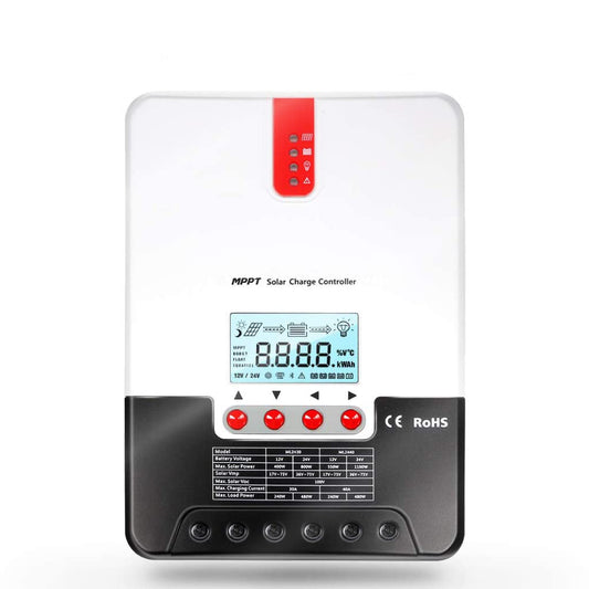 SolaMr 20A MPPT Solar Charge Controller 12V/24V Auto Identifying System Voltage Intelligent Regulator met LCD Display - ML2420A