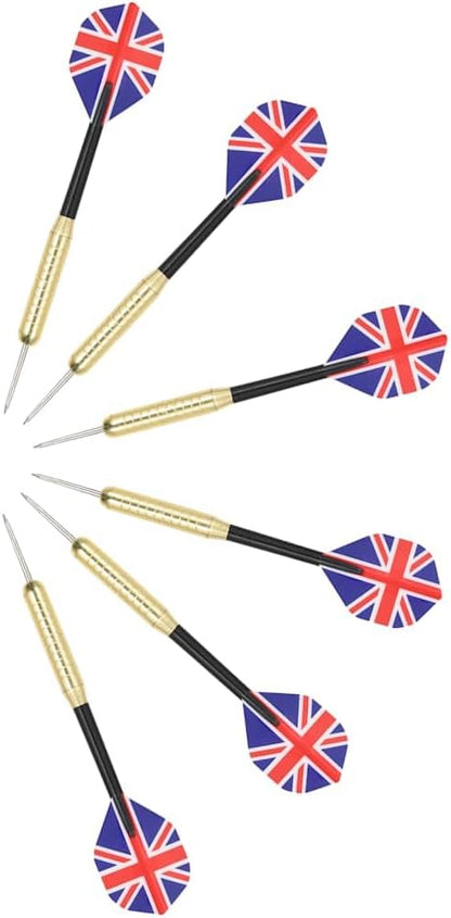 Dartbord – Dartset – Darts – Speelbord – Surround Ring – Sisal Dartbord Van 45 cm – 6 Stalen Puntsdarts Met Anti-slip Grip