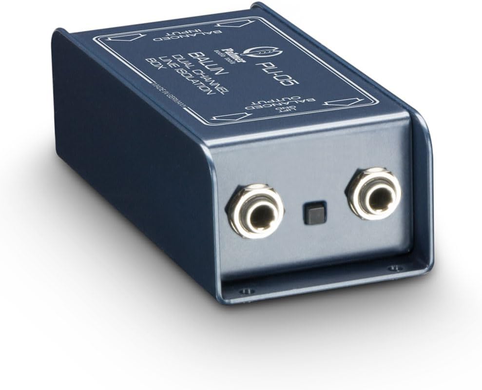 Line Isolator – DI Box, Audio Scheidingstrafo, Signaalisolator, Ground Loop Isolator – 2 Kanaals – Passief Met Ground Lift