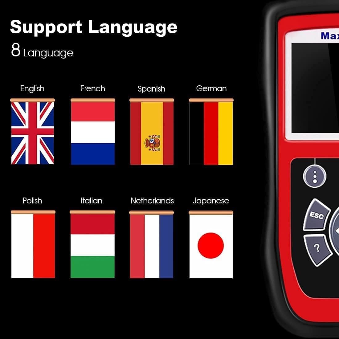 Autel MaxiCheck Pro Autoontluchtingsscantool voor het ontluchten van ABS-remmen, OBD2 ABS SRS diagnosescanner, oliereset, BMS, EPB, airbag, SAS-diensten voor bepaalde voertuigen