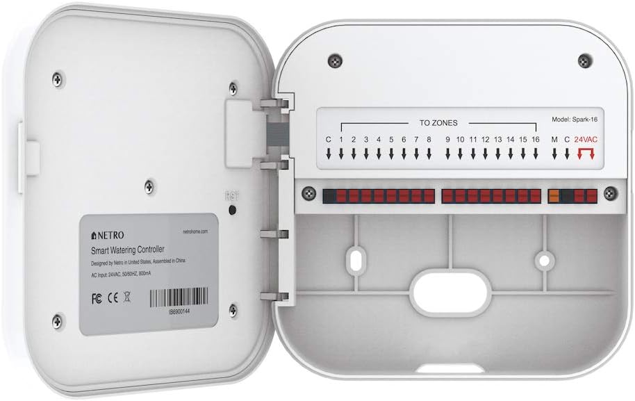 Netro Spark Smart Sprinkler Controller, WiFi, Weer, Toegang op afstand (16 Zone)