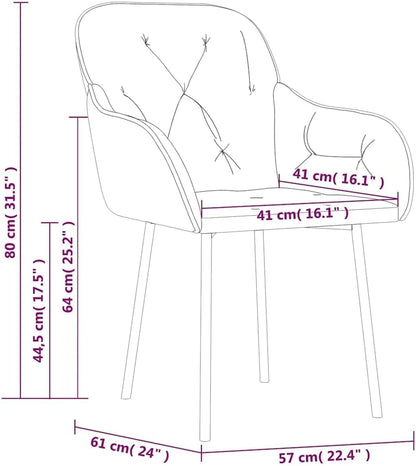 vidaXL Eetkamerstoelen 2 st fluweel donkergroen, eetstoel, keukenstoel, keuken stoel, stoel, eetkamer stoel, zetel, eetkamerstoel met armeluning