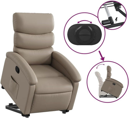 Cappuccino 3204046 fauteuil, met rugleuning, van kunstleer, meubelstuk voor woonkamer, fauteuil, relaxstoel, stoel voor slaapkamer - QUORE