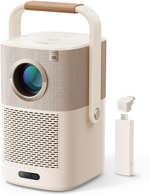 Yaber T2 Plus buitenprojector met WiFi 6 en Bluetooth, native 1080P Smart Movie draagbare projector voor binnen en buiten, compatibel met tv-dongle [geluid door JBL en ingebouwde batterij]