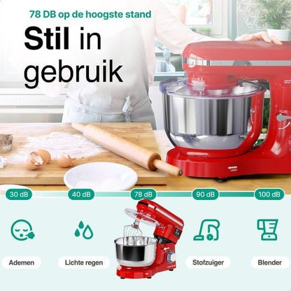 Keukenmachine – Keukenrobot – Keukenmixer – Foodprocessor – Mixer – 2000W Vermogen – 6,2L RVS Mengkom