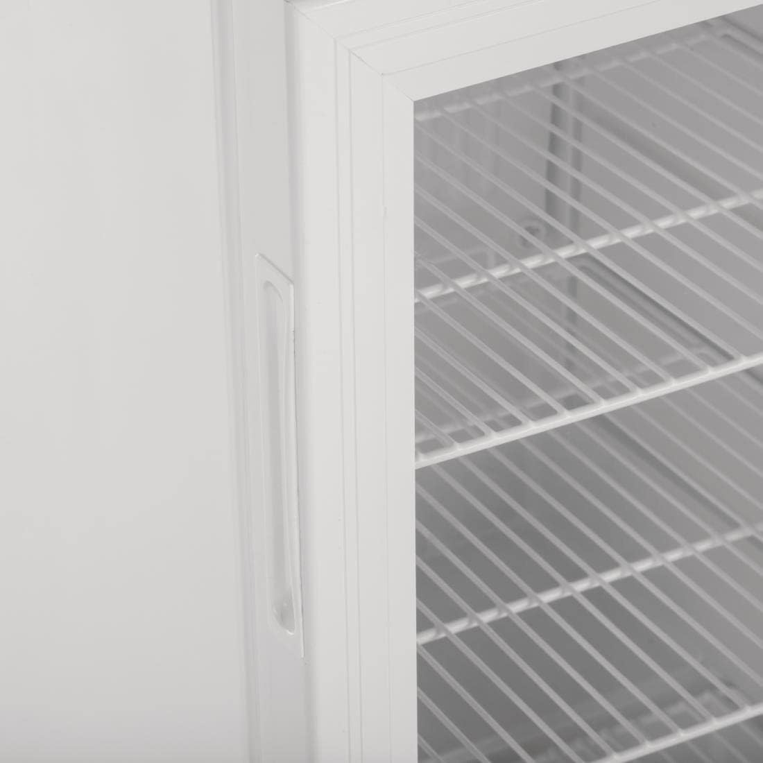 Polar Refrigeration C-Series 85 W onderbouw vitrinekoelkast 88 liter; wit; 2 verstelbare legplanken en 1 halve vaste legplank; 1 tot 12 graden; afm.: 825 x 430 x 480 mm; energieklasse C; CF750