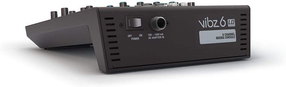6-Kanaals Mengpaneel Zwart – Mixer – Mengtafel – Geluidsmixer – Audio Mixer – 2 Symmetrische Microfooningangen – Fantoomvoeding