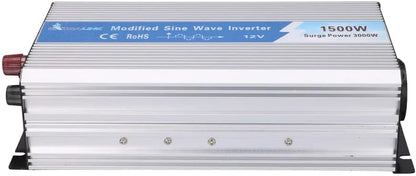 EXTRALINK OPIM - 1500W Spanningsomvormer 12V 230V Gemodificeerde Sinus Stroomomvormer Inverter DC AC Voor Voertuigen, Camper Met USB-Poort