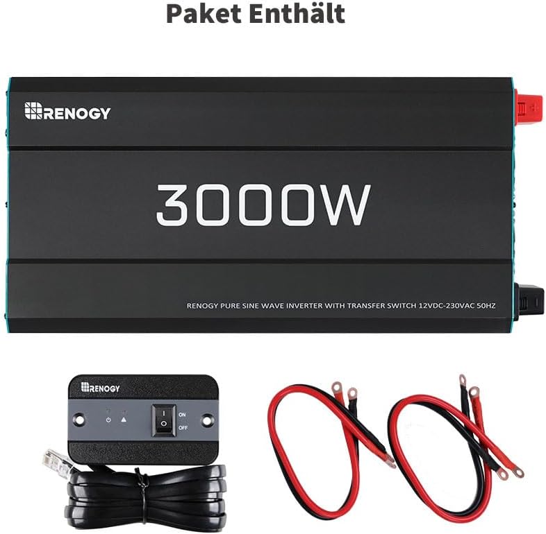 <font dir="auto" style="vertical-align: inherit;"><font dir="auto" style="vertical-align: inherit;">        Renogy Inverter 3000 W 12 V with on/off switch DC to AC with AC priority switch function       </font></font>