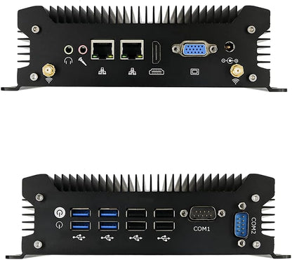 Industrieel mini-pc-apparaat, RJ45 Gigabit LAN-poort, Core i7 4578U, 8 GB DDR4 RAM 256 GB SSD, HD-MI, VGA, RS232 COM, USB 3.0, wifi, SIM-kaartsleuf, Win10/7/Linux, Wake-on-LAN, Micro Computer