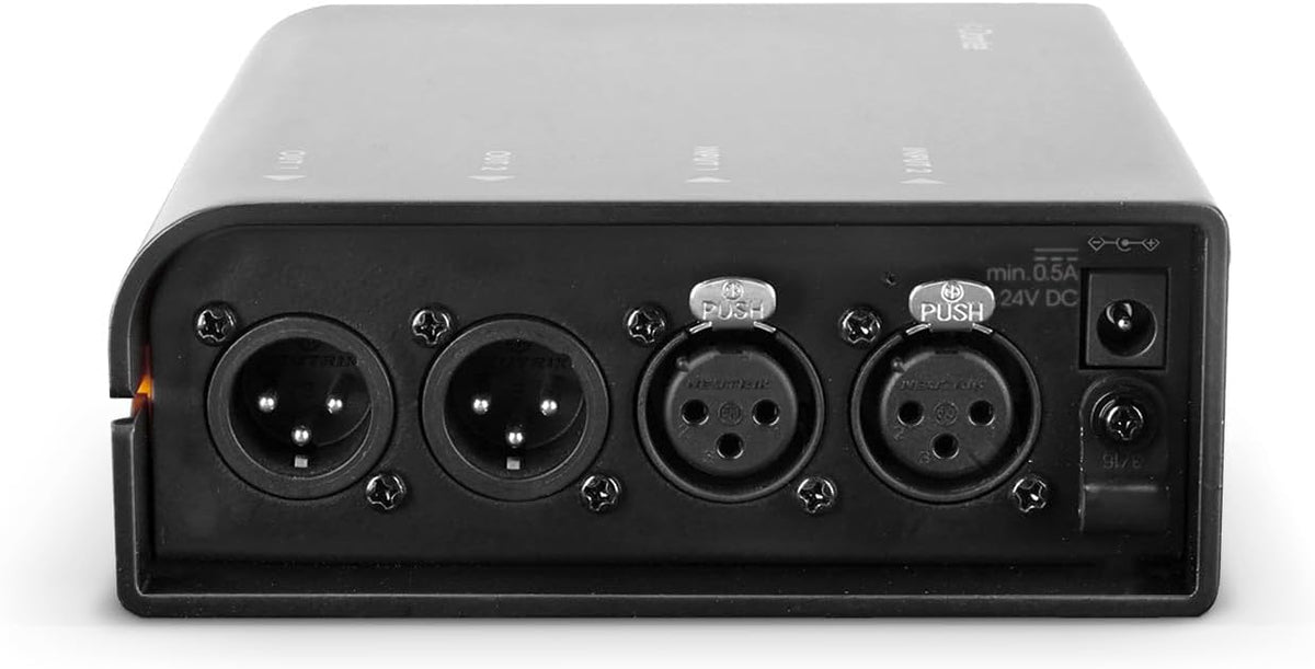 2x2 Dante Interface – Audio Interface – Netwerkinterface – Dante Converter – Dante Adapter – Bidirectionele Omzetting Van Analoge Audio – 48V Fantoomvoeding Per Kanaal