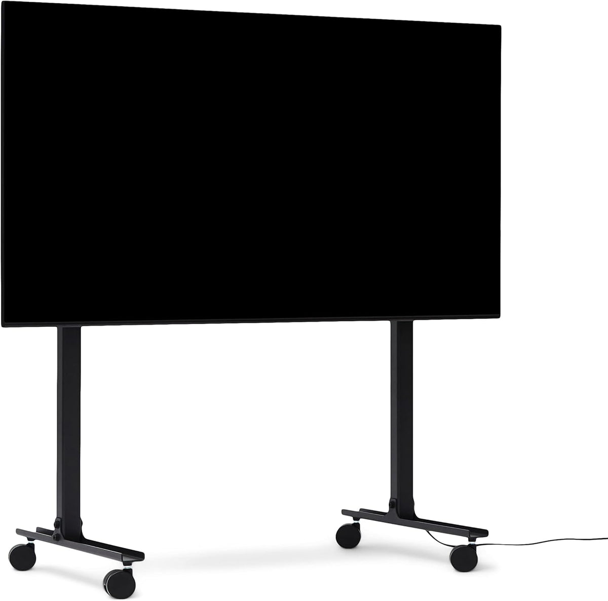 TV-Standaard Met Wieltjes Zwart – Televisiestandaard – TV-Wagen – TV-Meubel – Monitorstandaard – Geschikt Voor 40 Tot 70 Inch – Gepoedercoat Staal