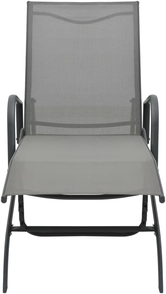 vidaXL Sun lounger Sun lounger Garden bed Loungebed Lounger Furniture Lounge furniture Lounge furniture Outdoor bed Garden Garden Furniture Steel Textilene - QUORE