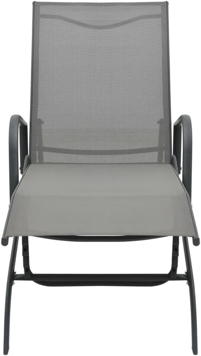 vidaXL Sun lounger Sun lounger Garden bed Loungebed Lounger Furniture Lounge furniture Lounge furniture Outdoor bed Garden Garden Furniture Steel Textilene - QUORE