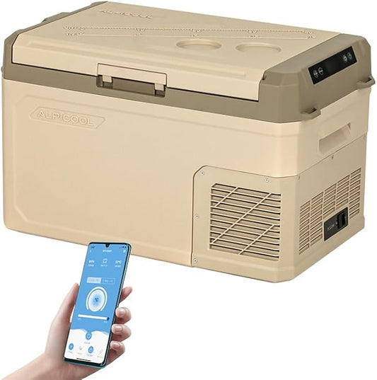 Elektrische Koelbox – Compressor Koelbox – Mini Koelkast – Auto Koelbox – Vriesbox – 30 Liter Inhoud – Koelen Tot -20°C – Batterijbescherming Met 3 Niveaus - QUORE
