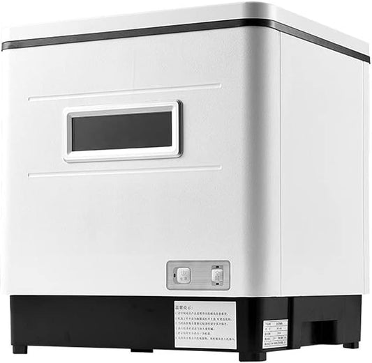 60 Litre Table Dishwasher, 1500 W, Mini Dishwasher, White, Small Dishwasher with Water Connection, Dishwasher for Home, Office, Camping and Homes - QUORE