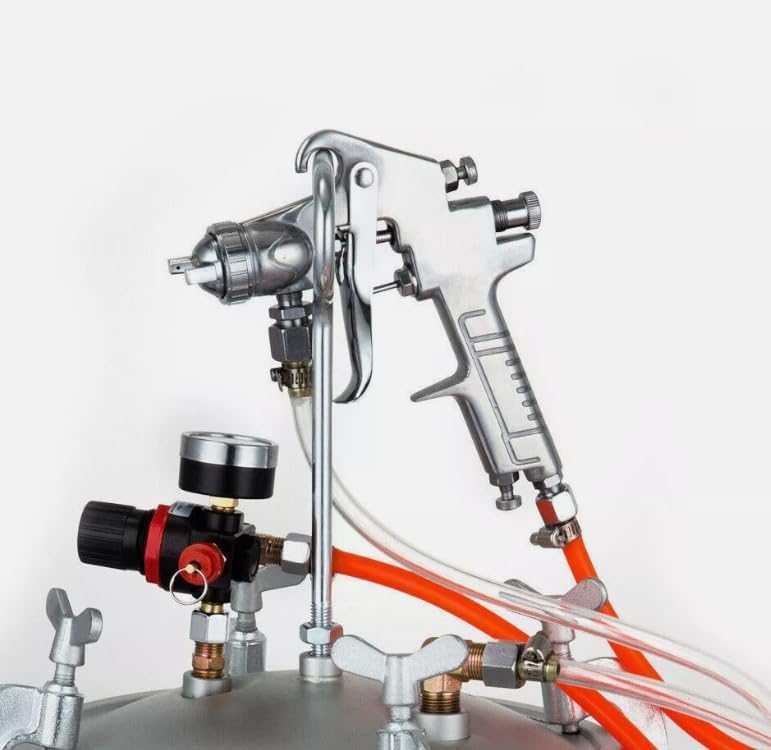Verfspuit – Verfspuitpistool – Spuitpistool – Verfspuitreservoir – Verfspuit met drukvat – 10 Liter Drukvat – Werkdruk 25-30 PSI