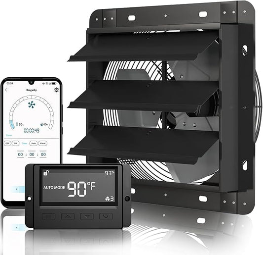 300 mm intelligente eafvoerventilator Wifi App, buisventilator, afzuigkap voor verwarming, koeling, booster, groeitenten, hydroculturen, thuisgebruik