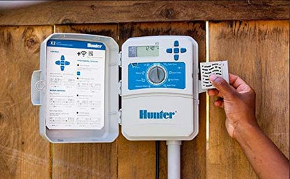 HUNTER Elektrische irrigatietimer X2 1401 14-weg irrigatiecontroller, compatibel met wifi-wandmodule (niet meegeleverd) van Garden Prime