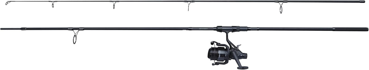 JRC Specimen Combo, Defender Rod & Reel Combo's, Grof en Match Vissen, Meervis, Zoetwatervisser, Karper, Pre Spooled met lijn, Zwart, 10000, 3.66m, 3.4 lbs