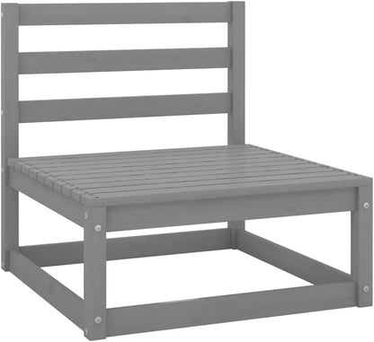 Lounge tuinmeubelset balkon meubelen set tuinlounge set 2-dlg. Tuin Loungeset Grijs grenen massief hout - QUORE