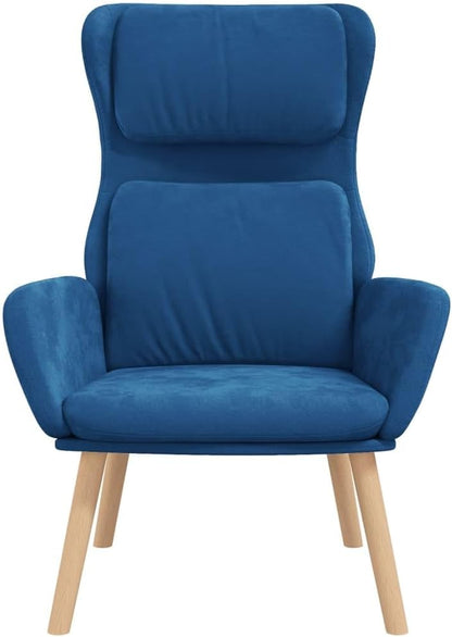Relaxstoel – Fauteuil – Lounge Stoel – Zitstoel – Fluwelen Stoel – Metalen Frame – Poot van Rubberhout – Dikke Bekleding – Optimaal Zitcomfort