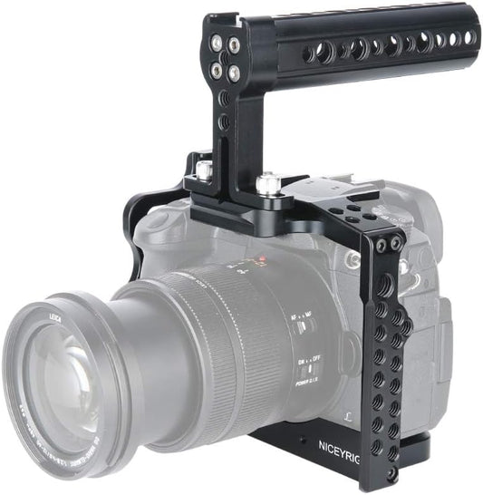 [Update versie] NICEYRIG GH5 Mark II GH5s GH5 camerakooi kit met camera kaas bovenhandvat koude schoenhouder NAVO-rail voor DSLR Panasonic Lumix GH5/GH5s/GH5 Mark II