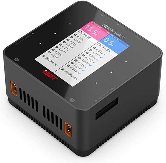 Lipo Oplader – RC Batterij Charger – Accu Lader – Dual Channel Oplader – Smart Batterijlader – 2 Kanaals Dual 1000W x 2 – Bluetooth Connectiviteit & 3,5 Inch IPS Display