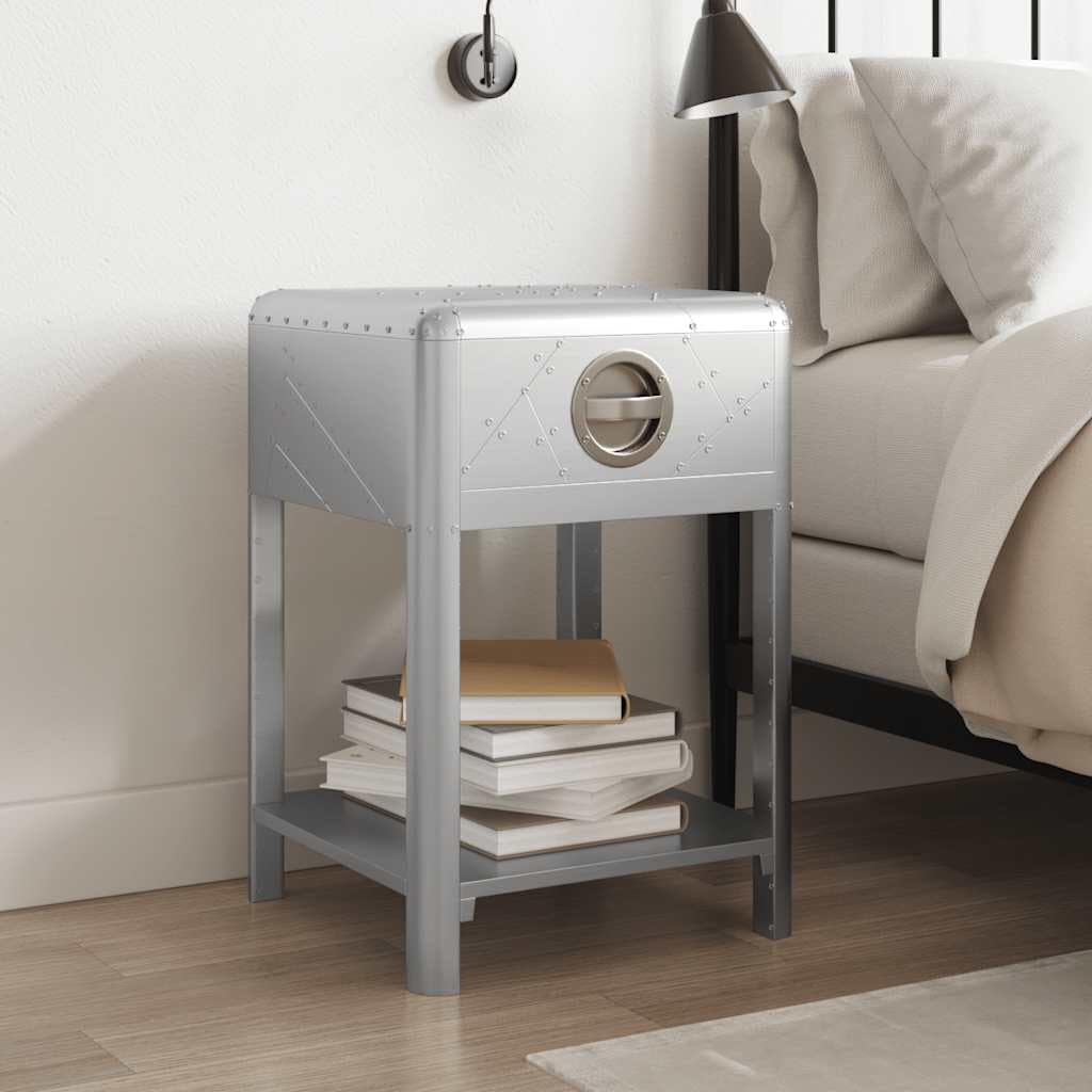 vidaXL Side table with 1 drawer vintage aviation look