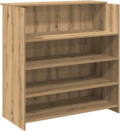 vidaXL Reception desk 100x50x103.5 cm wood white, reception desk, office reception, check-out desk, salon reception, reception bar, hotel reception