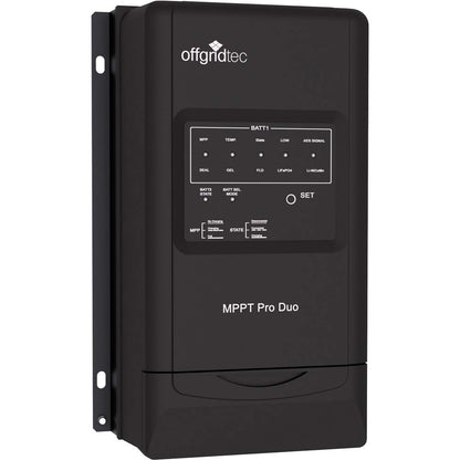 Offgridtec® MPPT Pro Duo laadregelaar 30A 12V 24V voor twee batterijcircuits. App beschikbaar voor Android.
