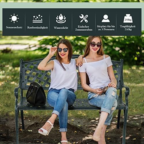 Generisch Garden Bench Aluminium Bronze 103 x 61 x 82 cm - QUORE