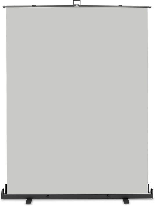 Walimex Pro Roll-Up Paneel 165x220 cm Foto Achtergrond Grijs I draagbaar, vrijstaand fotodoek voor portretshoots, fotostudio & streaming I Chromakey effect I metalen box voor stabiliteit & bescherming