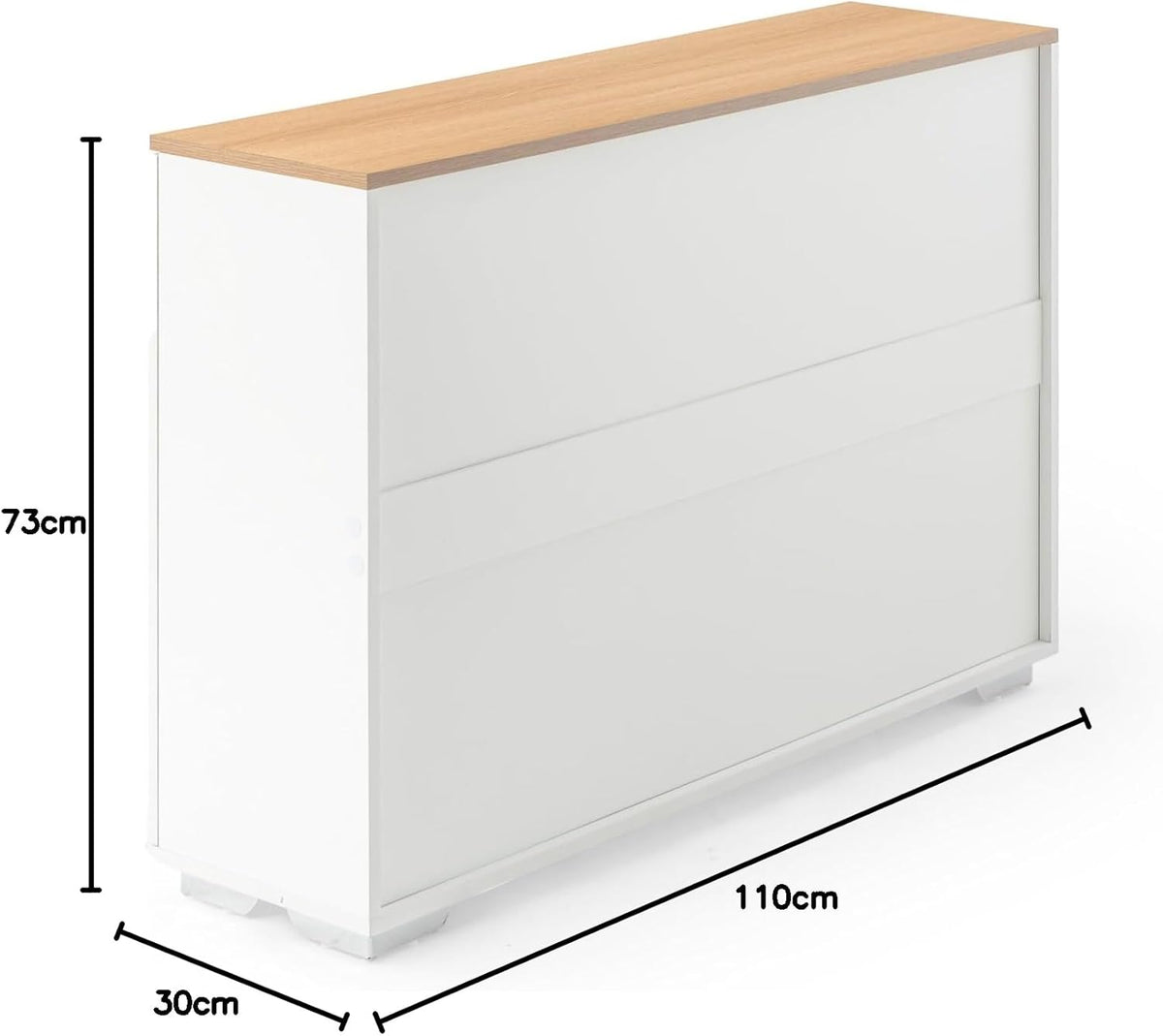 FurnitureR Buffet Multi-Storage Unit, Sideboard, Keukenkast, Cupboard met 4 Deuren 1 Drawer, Grote Plank Ruimte voor Keuken, Dining Room, Planken en Opbergruimte, Houten Top, 118 x 30 x 70 cm