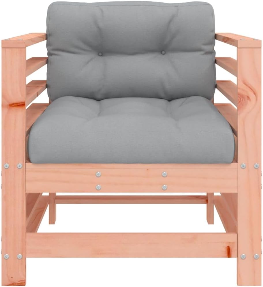 Gecheer Douglas Douglas 2 x Outdoor Armchairs, Garden Chairs, Garden Chairs, Relax Chair, Garden Chairs and Cushions, Solid Wood - QUORE