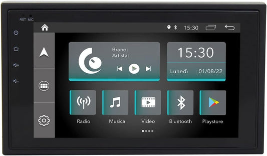 Specifieke autoradio Slim 2din universales Android GPS Bluetooth WiFi USB DAB+ Touchscreen 9" 4core Carplay AndroidAuto