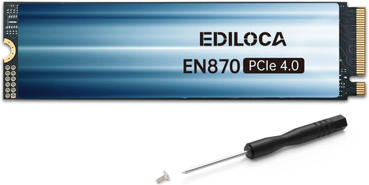 EN870 SSD 1TB PCIe Gen4, tot 7300MB/s, 3D TLC NAND Flash, NVMe M.2 2280, Dynamic SLC Cache, interne Solid State Drive, compatibel met PS5 en PC