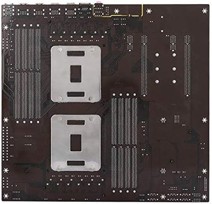X99 Dual Socket Desktop Moederbord, DDR4 PCI-E SATA3.0 RJ45 NVME M.2 I/O PS/2 E5CPU ATX Gaming Moederbord met Ijzeren Plaat en PIN Kabel