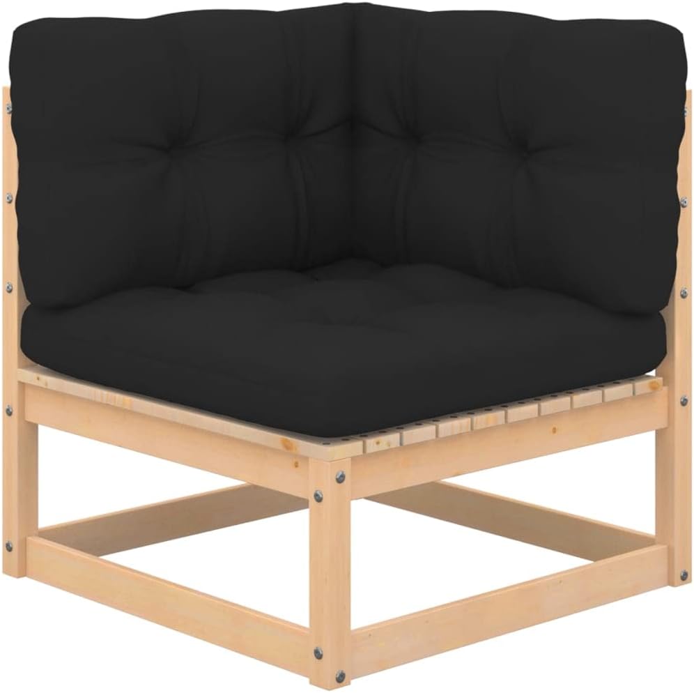 Lounge tuinmeubelset balkon meubelset tuinlounge set 4-dlg. tuin-loungeset met kussen massief grenen - QUORE