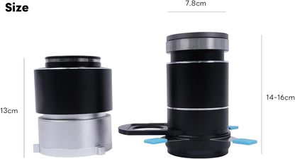 Bowens Mount Snoot DF DIGITALFOTO, Optische Snoot voor Monolight Portretten met Framing Shutter, Compatibel met Aputure Amaran 60D/XS/100X/D 200D/X, Godox SL60, 25 Gobo's