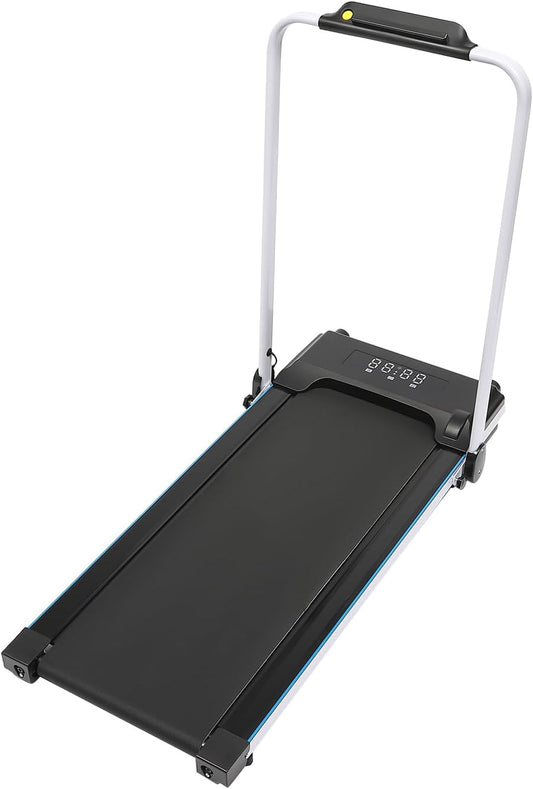 10km/h Treadmill, Electric Fitness Electric Treadmill, Walkway with Remote Control, for Home or Office, LED Display, Motorised Fitness Machine, Desk Exercise Bike, Black - QUORE