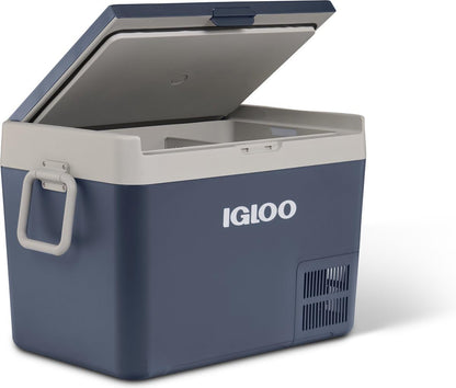 IGLOO ICF60 Draagbare compressor-koelbox, 59 liter, 12/24 V, 230 V, elektrische koelbox, -18 °C tot 20 °C, mini-koelkast, vriesbox voor camping, auto