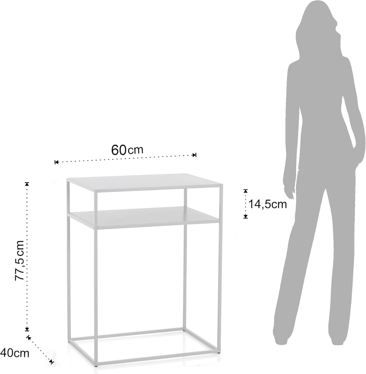 Arden White console, mat wit, 77,5 x 40 x 60 cm