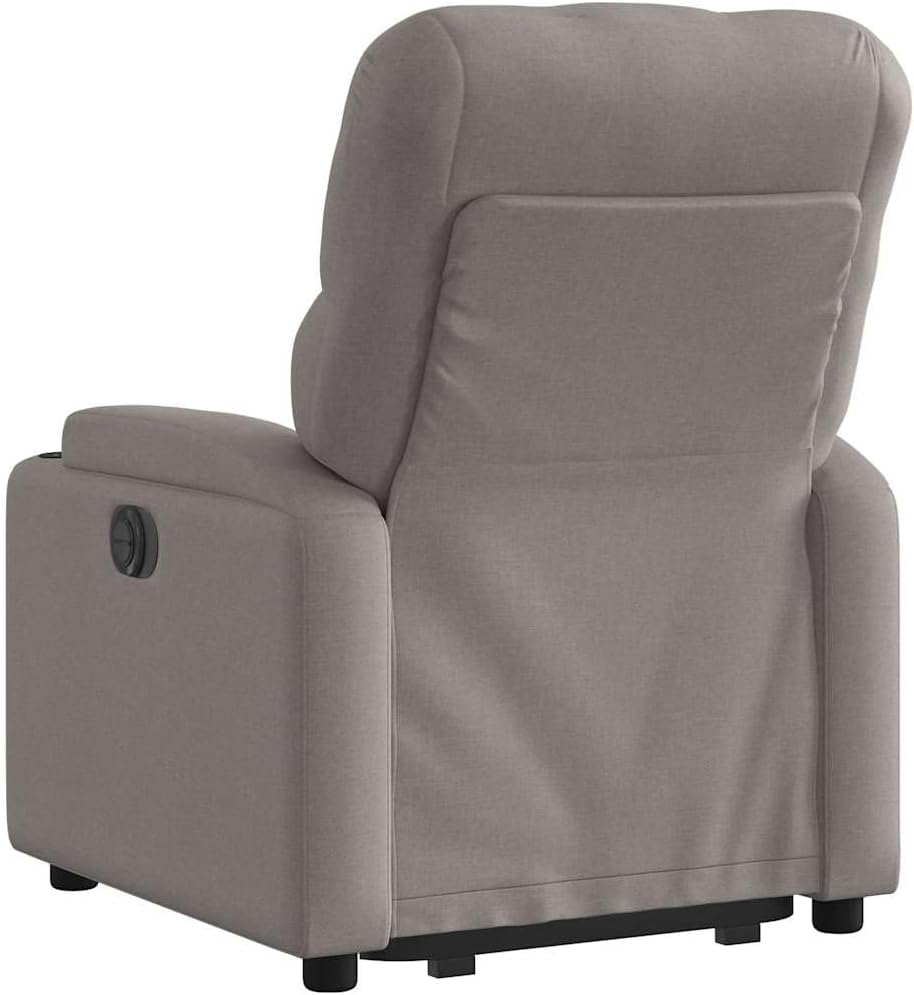 Relaxstoel Elektrisch – Relaxfauteuil – Elektrische Stoel – Ligstoel – Sta Op Stoel – Opstahulp – Verstelbare Ligfunctie Tot 135° – Taupe Stof